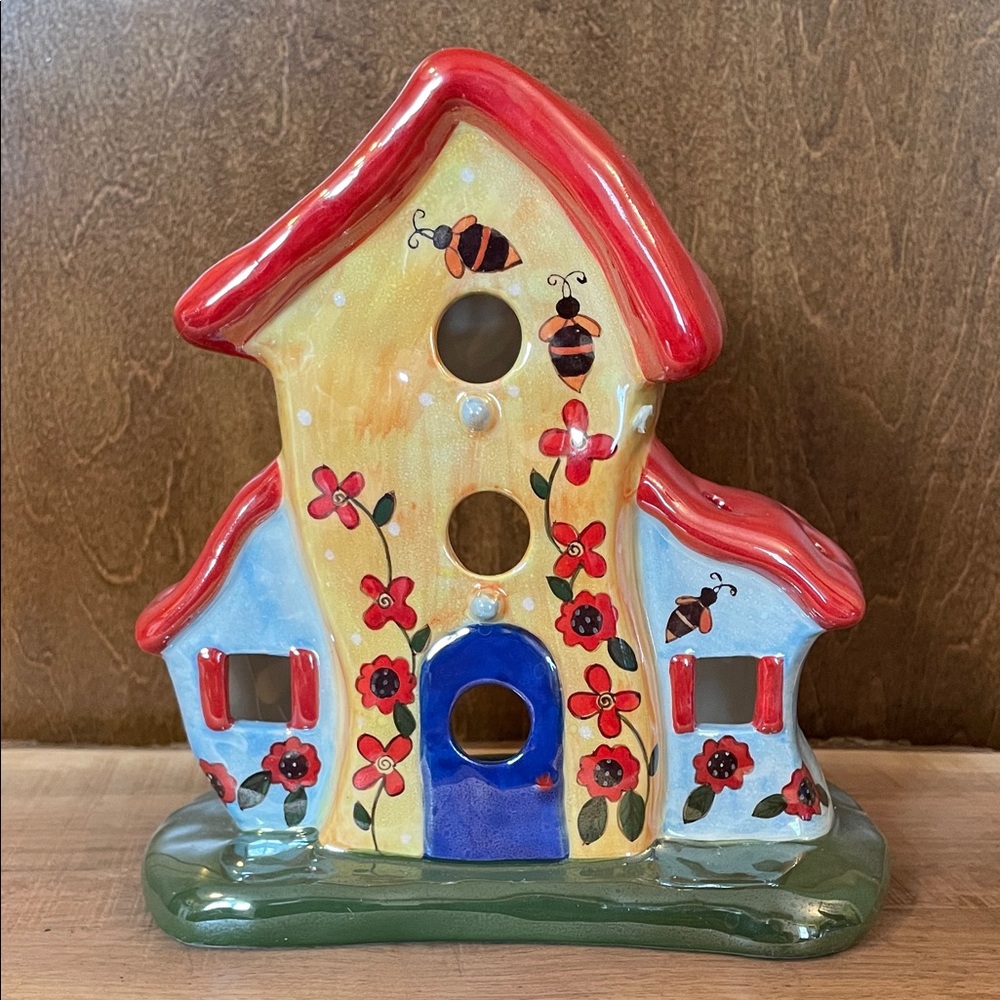 Colorful Ceramic House Candle Holder